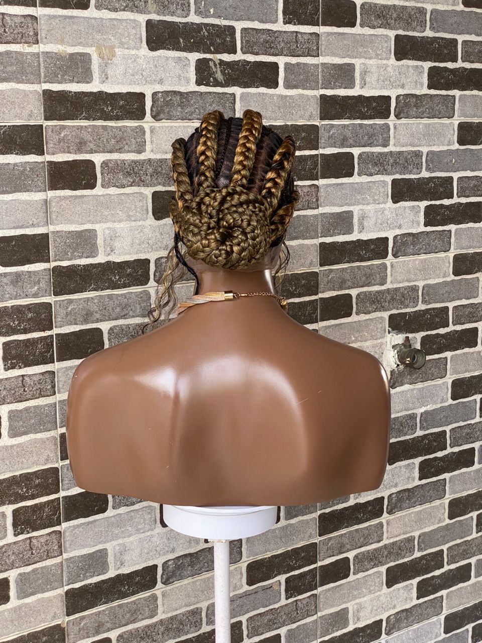 Feeding Braid Cornrow Wig (100% Human Hair Full Lace Base) -Janisa braid