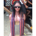 Shade Knotless Braid Wig "Mixed Colors" Waist Length (Amun)