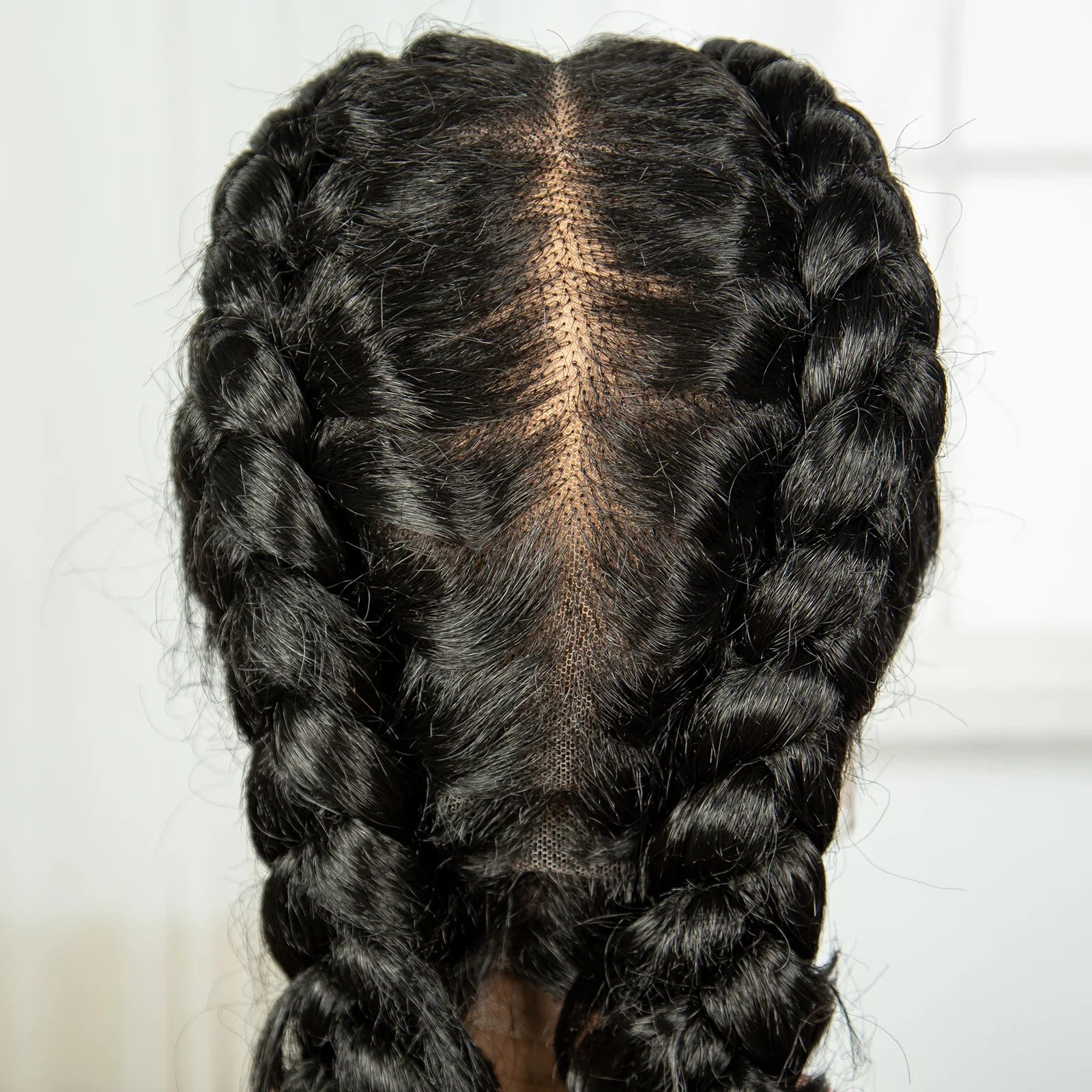 38" Knotless Twist Cornrow Braids Wig | Full Lace | Baby Hair