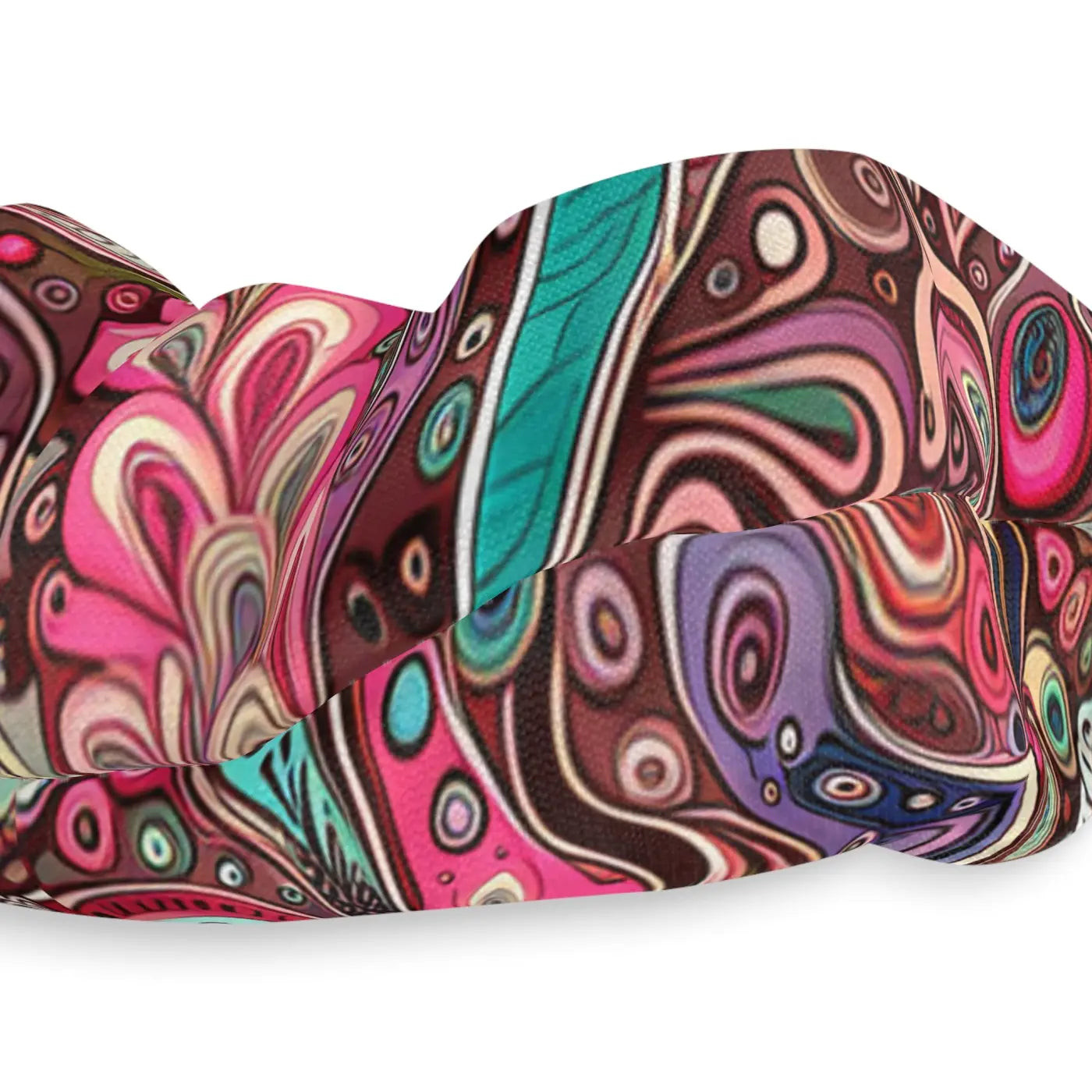 Paisley Pink Scrunchie - Blue Hair Accessories - DipaliZ