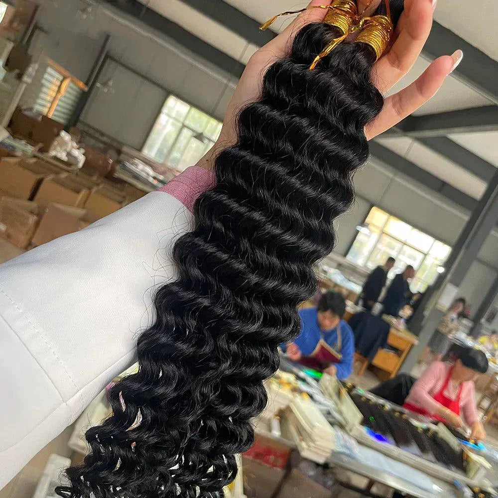 Human Hair 20" Braiding Bundle - Deep Wave Highlight P4/27 for Gorgeous Styles