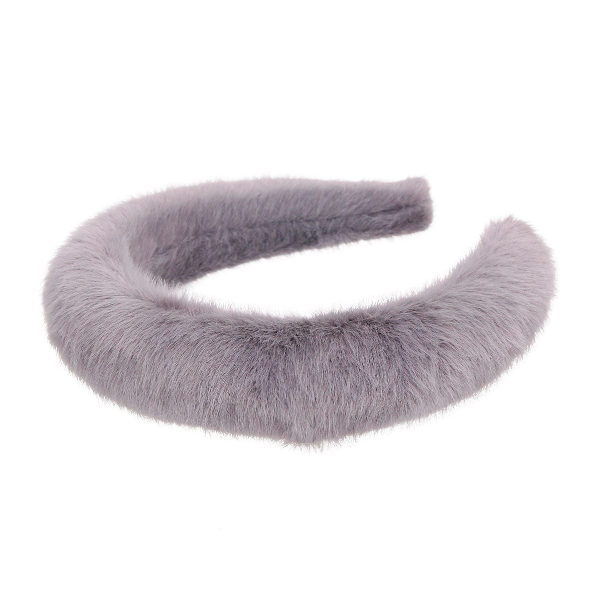 Fur Headband Slate Gray Stylish Fashion Accessory